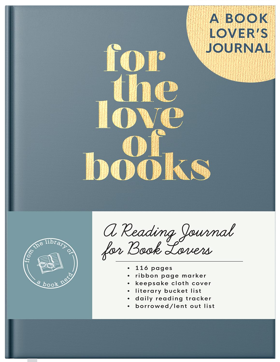 Reading Journal: For the Love of Books, A Book Journal and Planner for Book Lovers to Track, Log and Review Contemporary literature Books