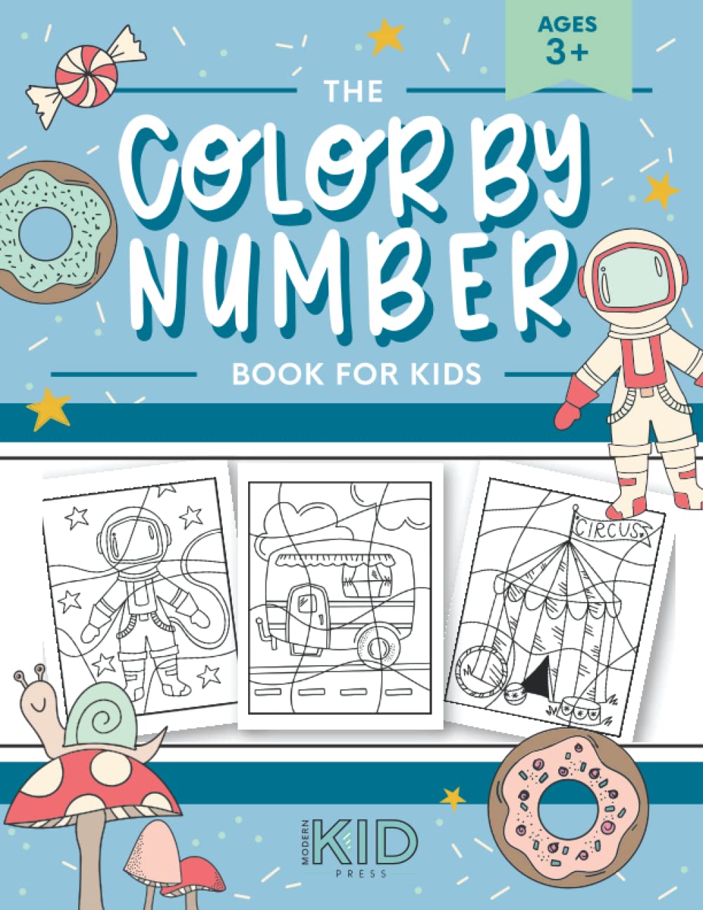 The Color by Number Book for Kids: Over 50 Cute Coloring Designs Including Cute Animals, Exciting Scenes, and Yummy Treats Non-fiction