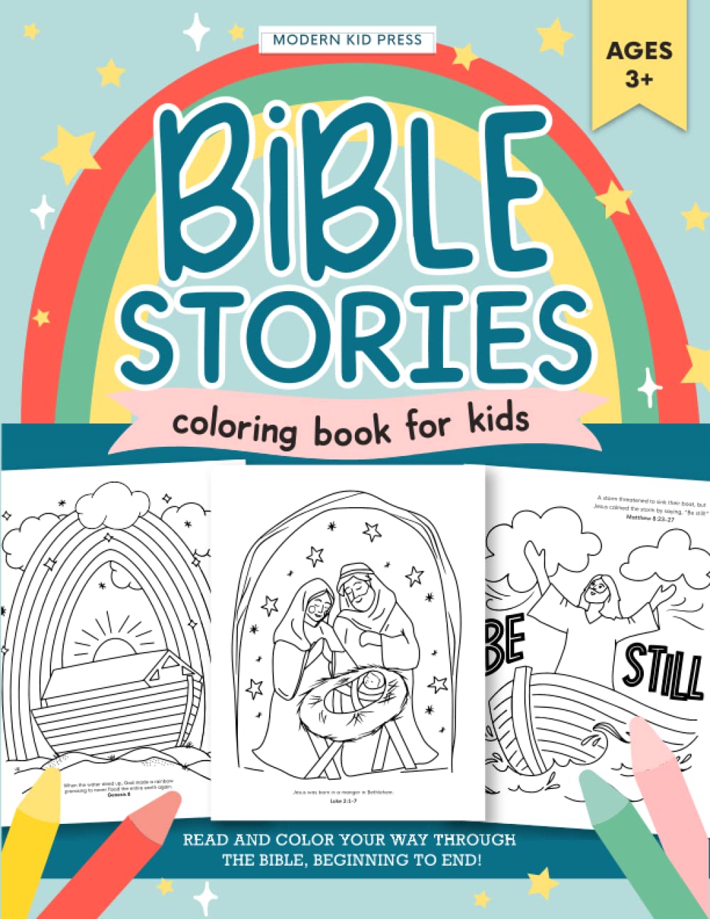 The Bible Stories Christian Coloring Book for Kids: Read and Color Your Way Through the Bible, Beginning to End Non-fiction