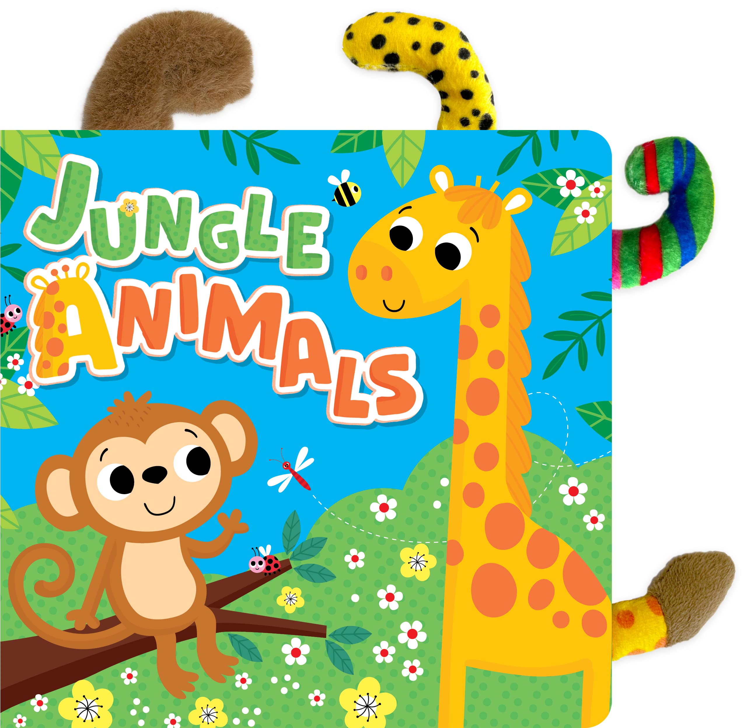 Touch-A-Tail Jungle Animals - Children's Sensory Touch and Feel Board Book with Attached Tails Children's books