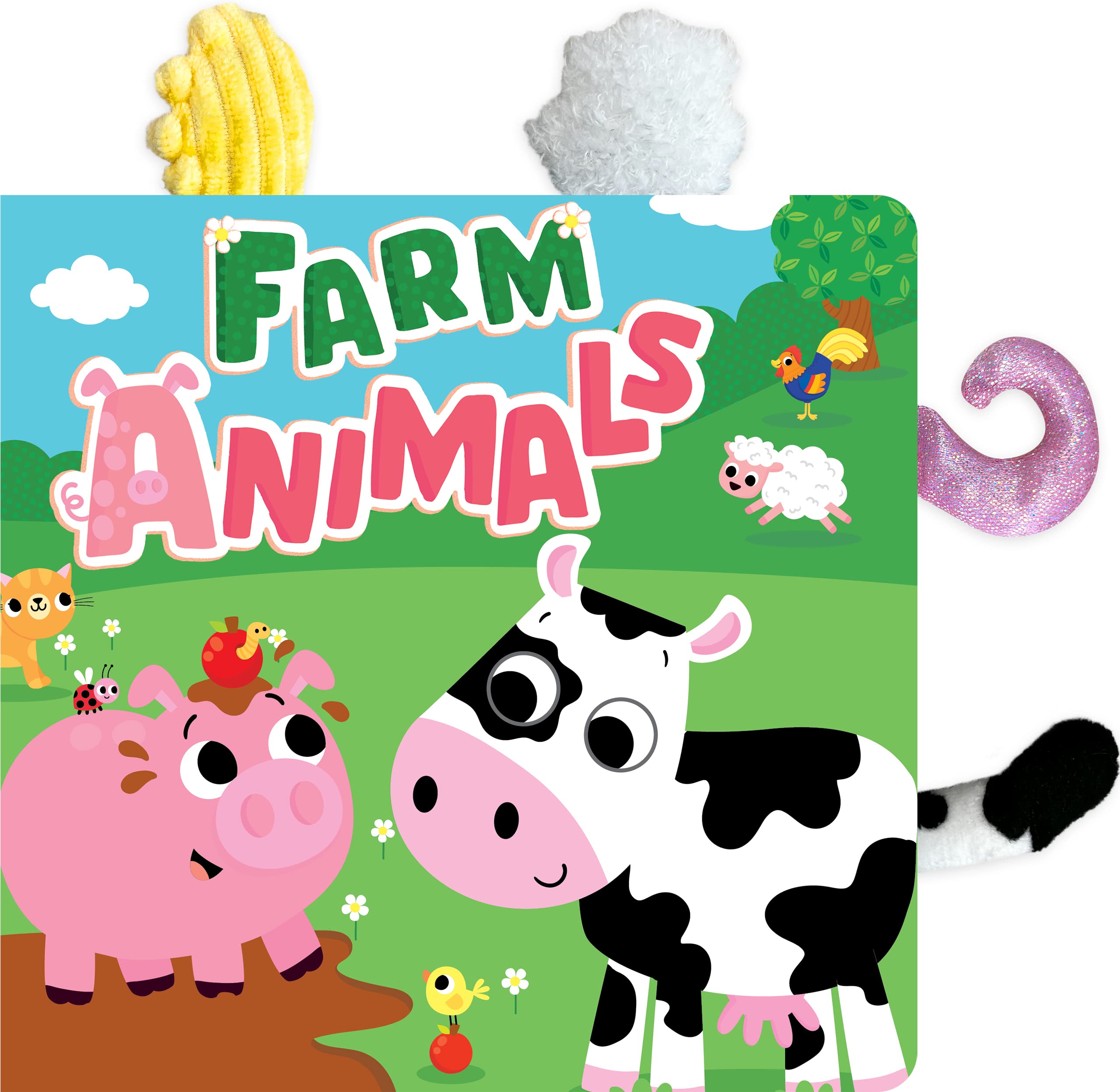 Touch-A-Tail Farm Animals - Children's Sensory Touch and Feel Board Book with Attached Tails Children's books