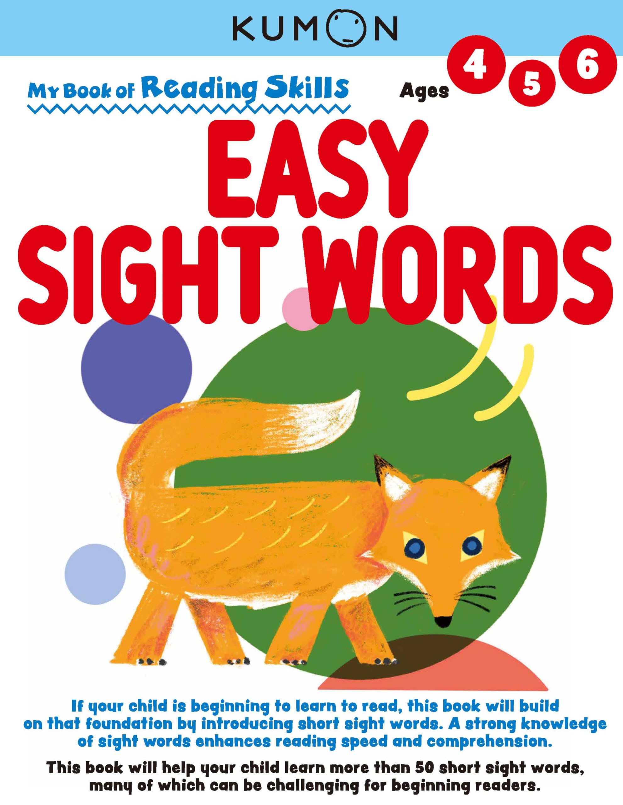 Kumon My Bk of Reading Skills: Easy Sight Words Non-fiction