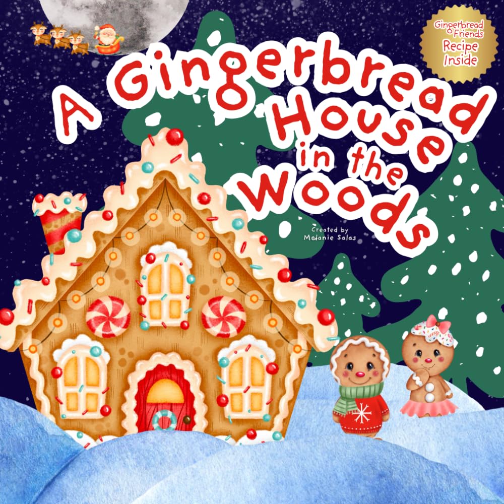 A Gingerbread House in the Woods: Gingerbread Rhyming Book, Rebus Story for Kids Non-fiction