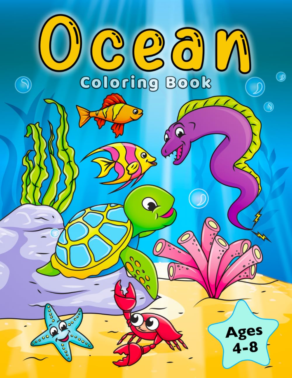 Ocean Coloring Book: Fish & Underwater Sea Animals to Color for Kids Ages 4-8 Novels & Short Stories