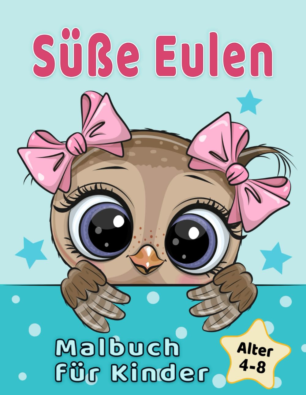 Süße Eulen Malbuch für Kinder 4-8 Jahren: Entzückende Cartoon-Tiere Arts & Music
