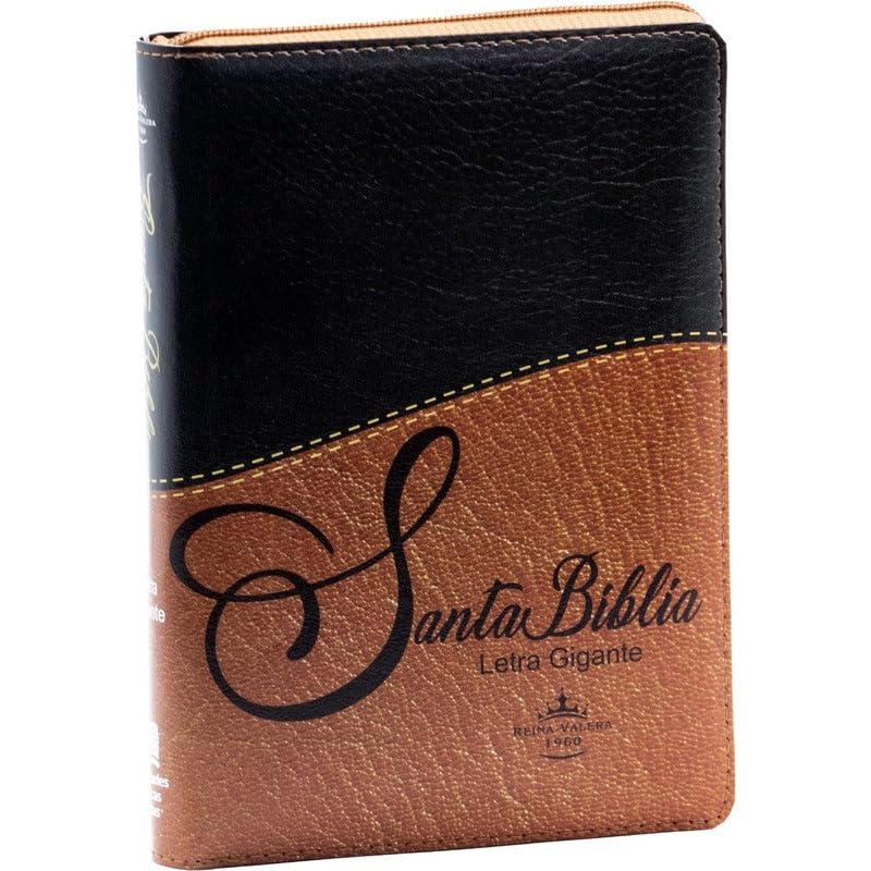 Biblia Manual Letra Gigante 14 Puntos, RVR 1960 /Café, con Cierre e Indice Books