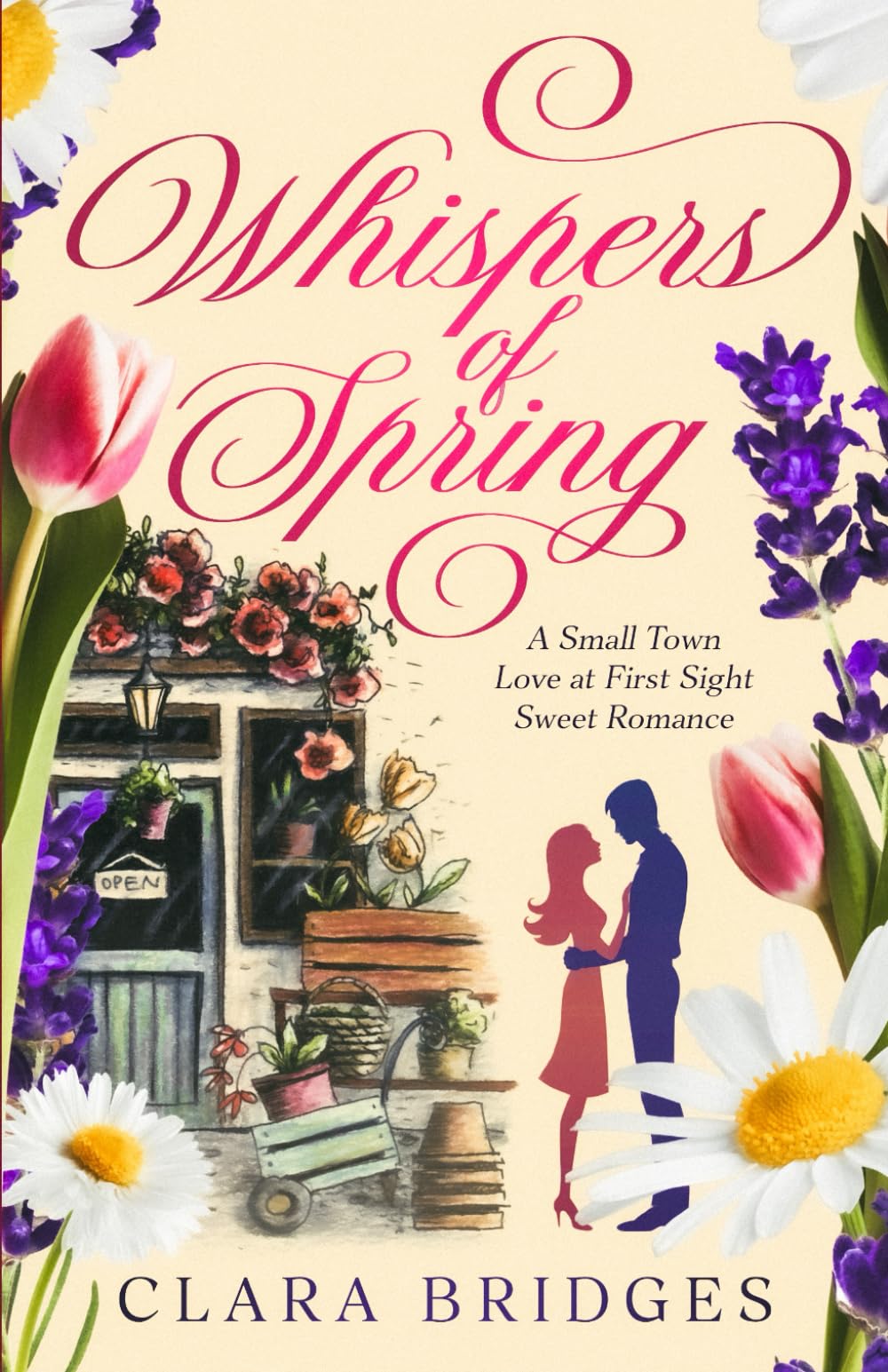 Whispers of Spring: A Small Town Love at First Sight Sweet Romance (Hearts in Bloom, Band 1) Contemporary Romance
