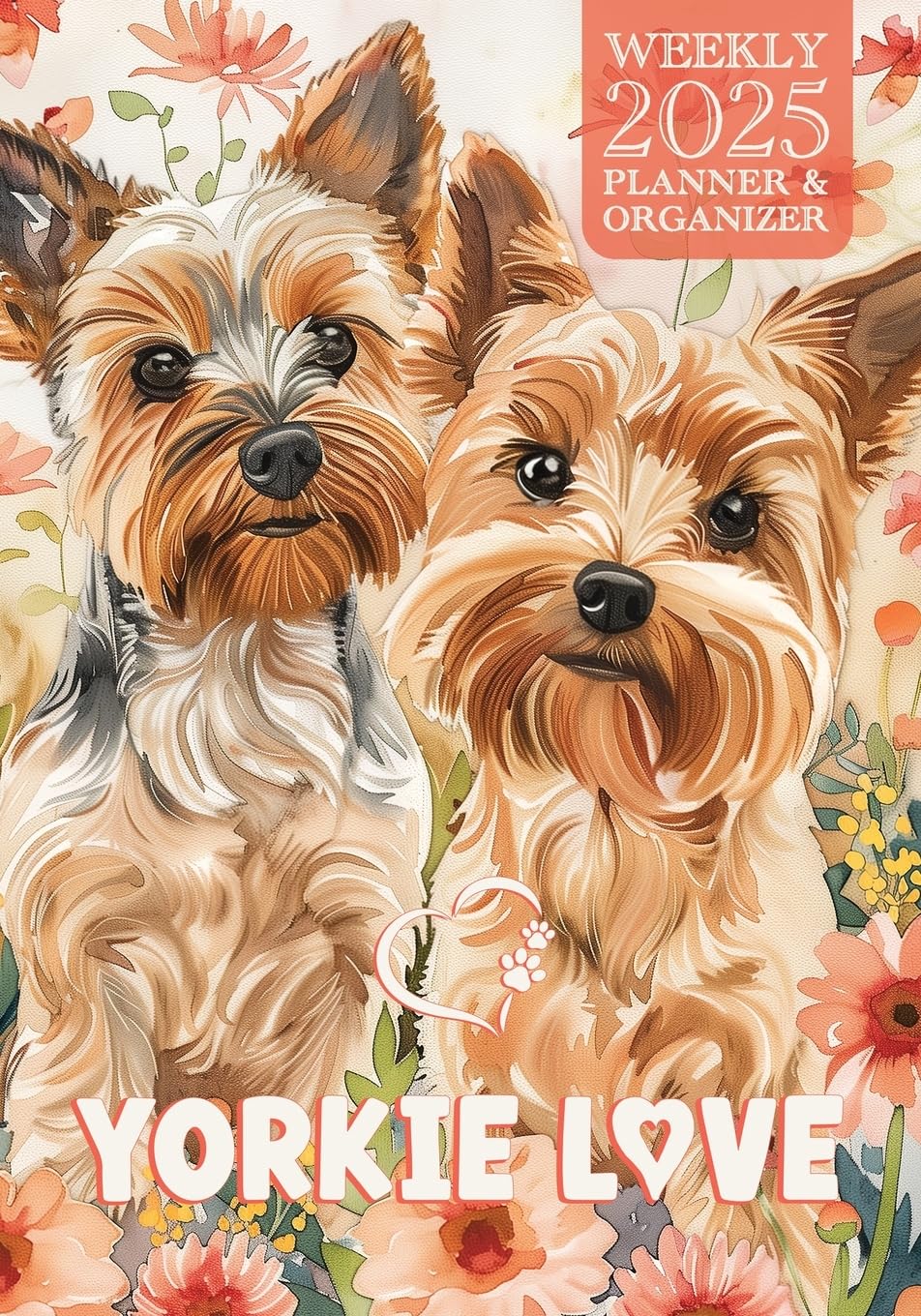 Yorkie Love 2025 Weekly Planner and Organizer Pets