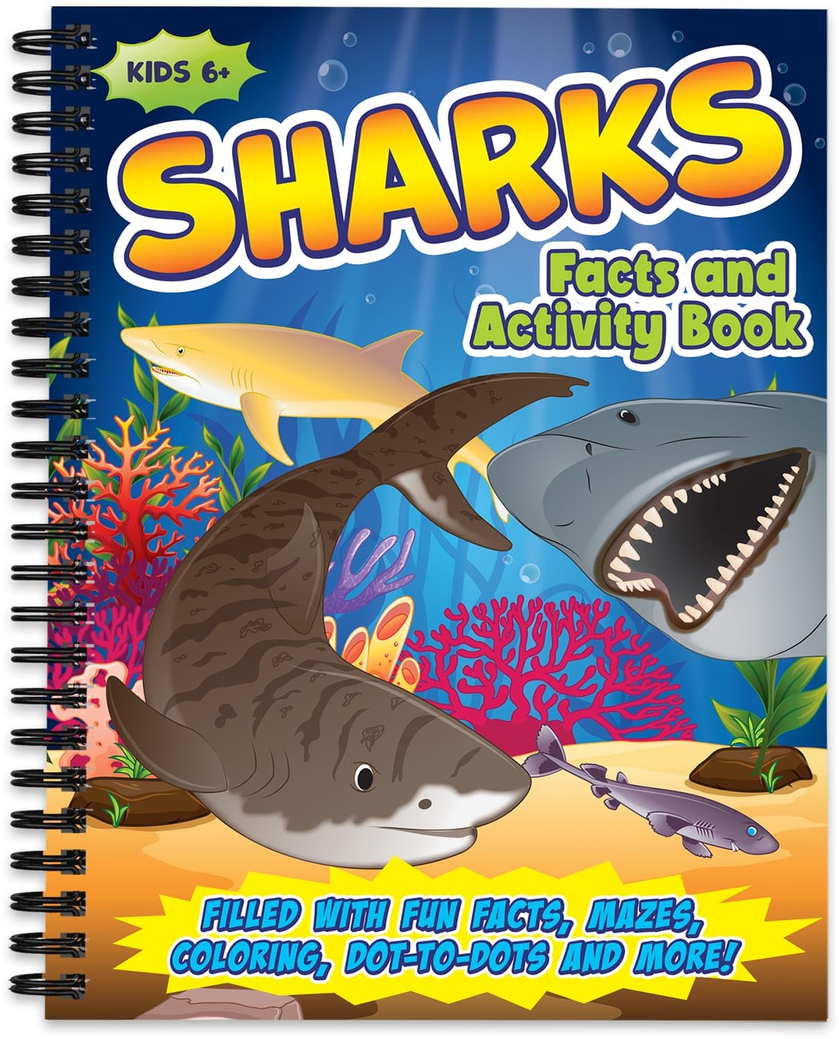 Shark Activity Book for Kids: Filled with Fun Facts, Mazes, Coloring, Dot-to-Dots and More! Tiptoi & Games