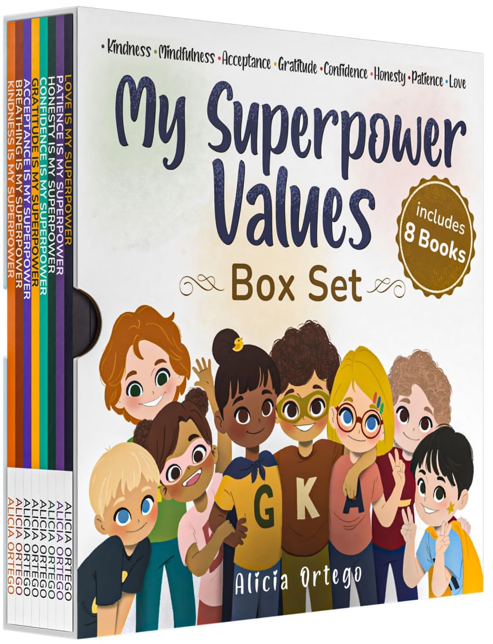My Superpower Values 8 Book Box Set (Books 1-8: Kindness, Mindfulness, Acceptance, Gratitude, Confidence, Honesty, Patience, and Love) Non-fiction