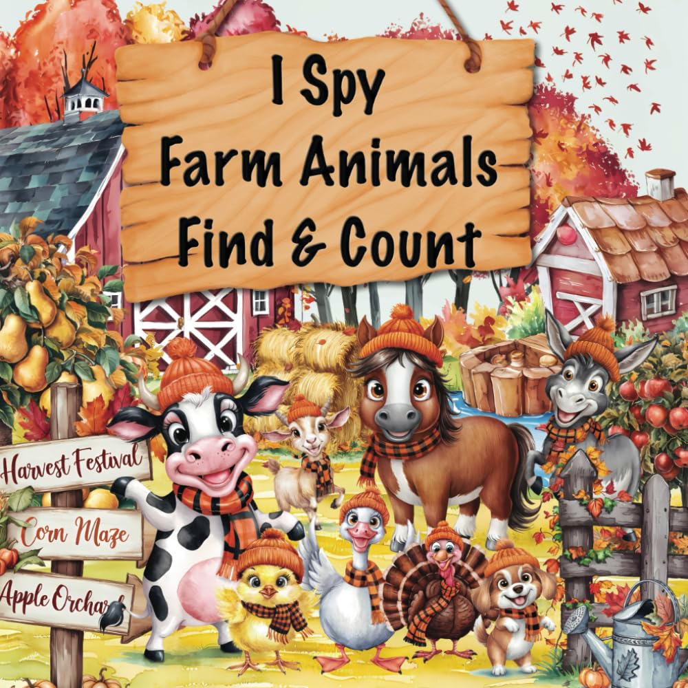 I Spy Farm Animals Find & Count: This Children's Activity Book is Great for Toddlers to Kids Ages 2-5, Features Cows, Horses, Pigs, Ducks, & So Much More Non-fiction