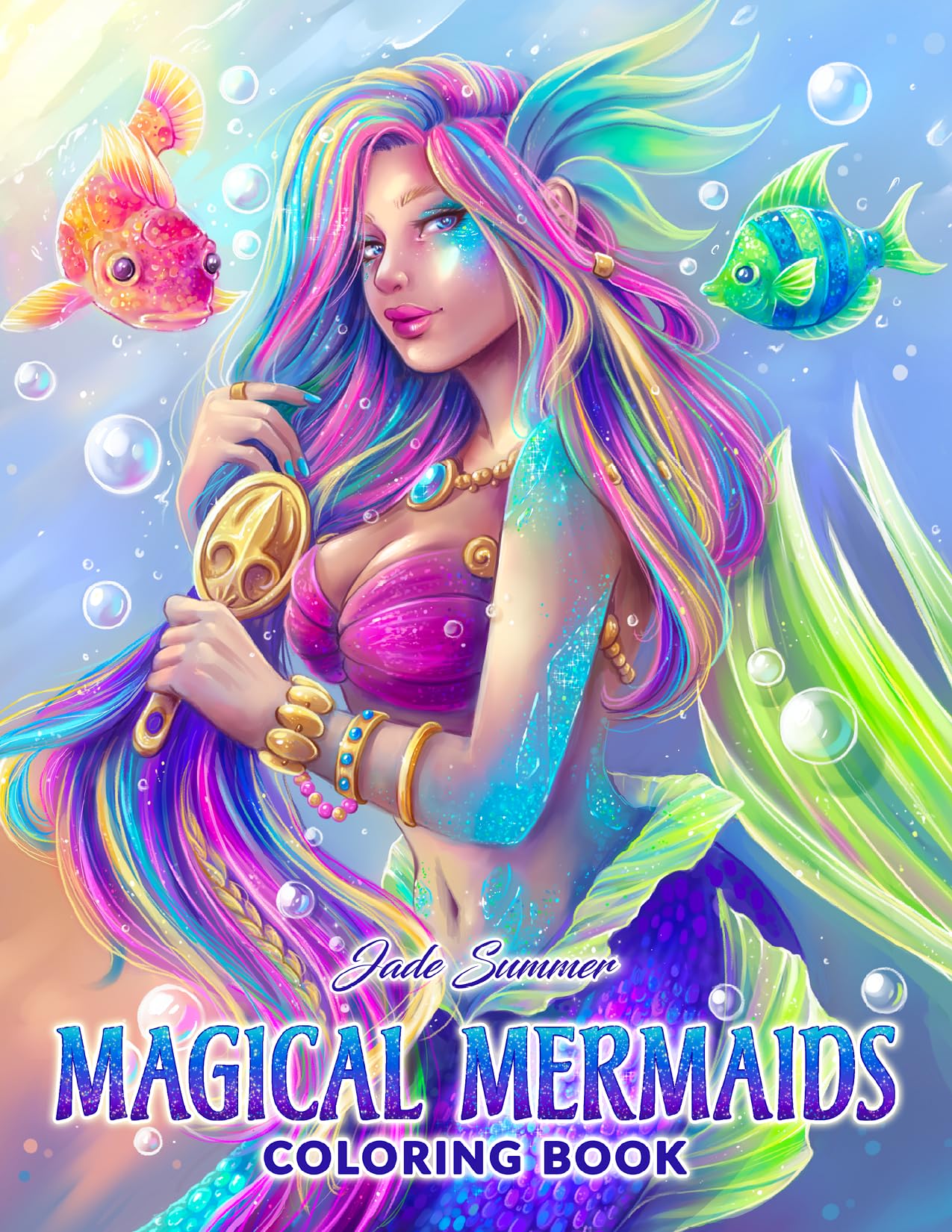 Magical Mermaids: An Adult Coloring Book with Beautiful Mermaids and Fantasy Scenes for Stress Relief and Relaxation Manga