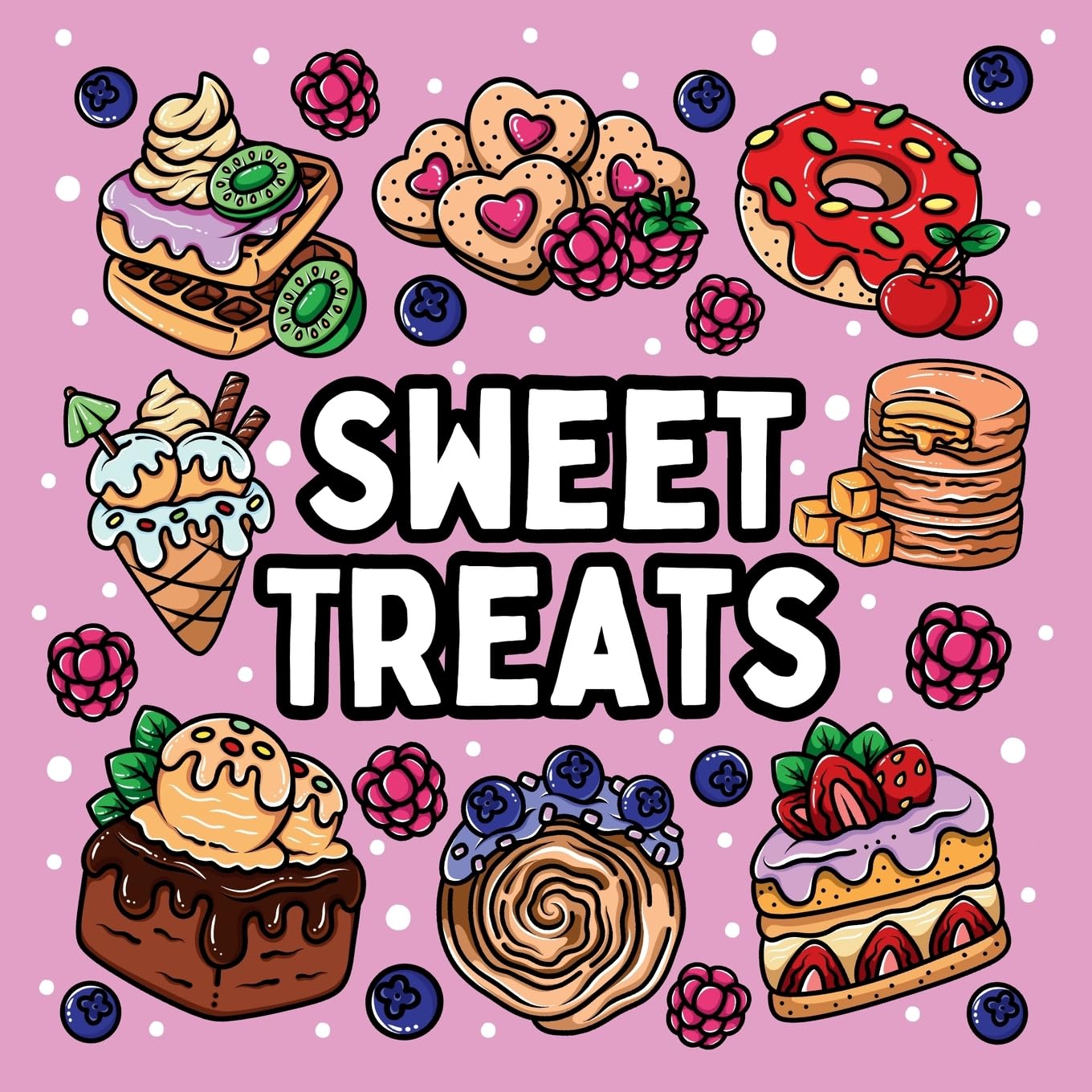 Bold and Easy Sweet Treats Coloring Book Hobbies & Crafts