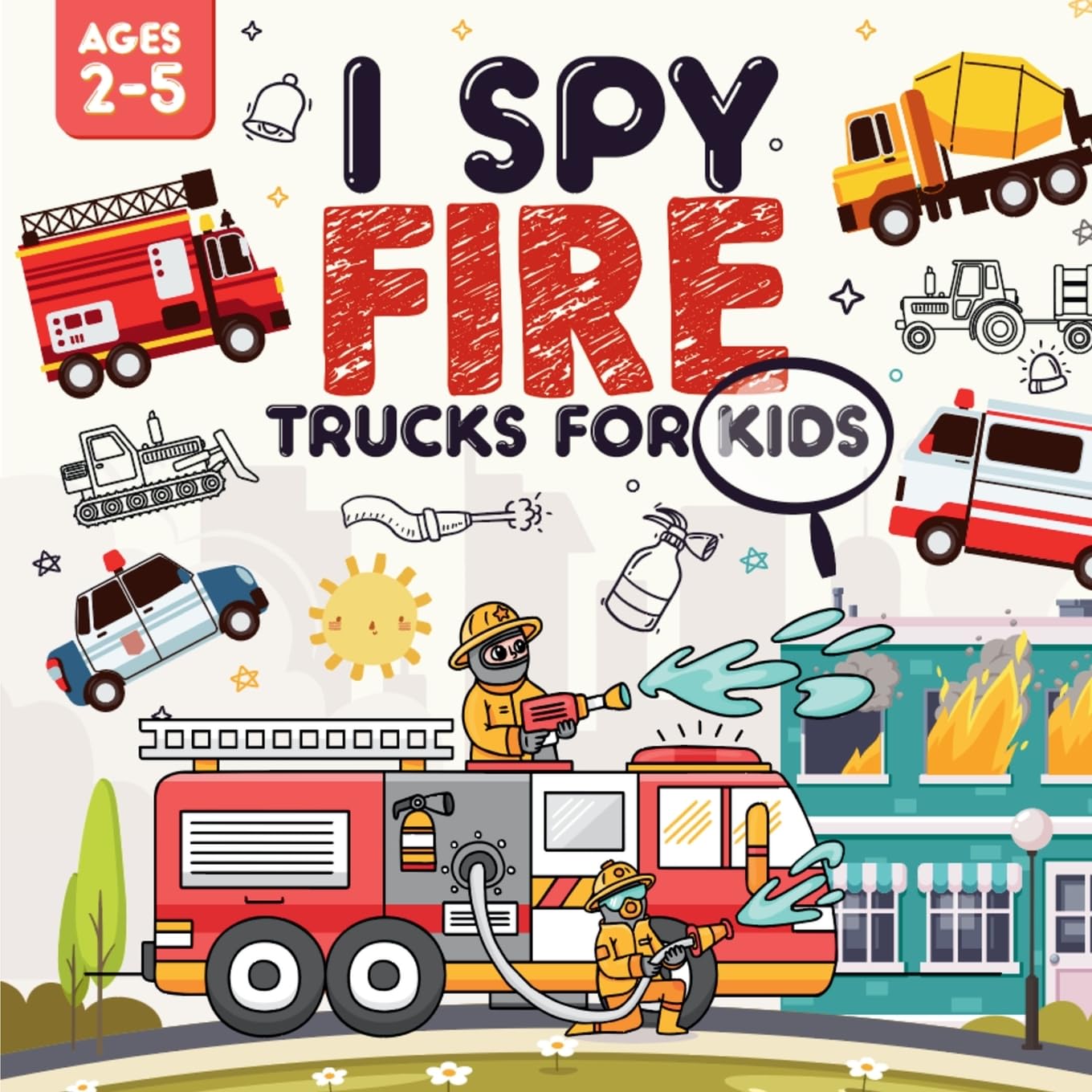 I Spy Fire Trucks for Kids Ages 2-5 Non-fiction