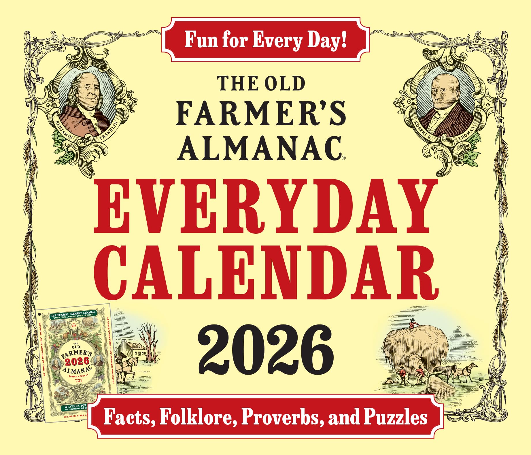 The 2026 Old Farmer's Almanac Everyday Box Calendar Leisure, Home & Garden