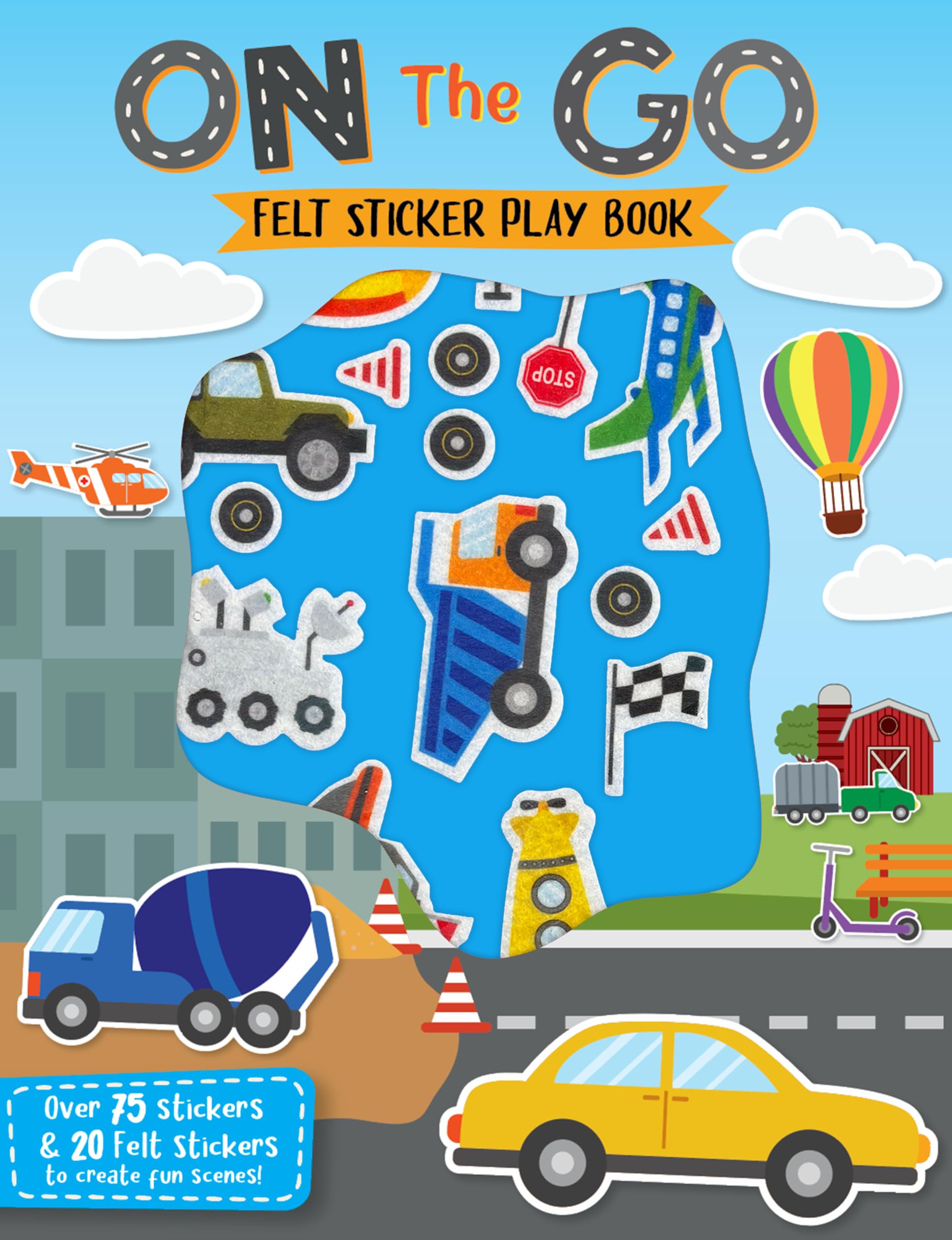 Little Hippo Books On the Go | Interactive Sticker Activity Toddler Book for Kids and Baby | Vehicle Activity Books & Kids and Baby Books | Vehicle Baby Book with Felt Stickers and Activities Novels & Short Stories