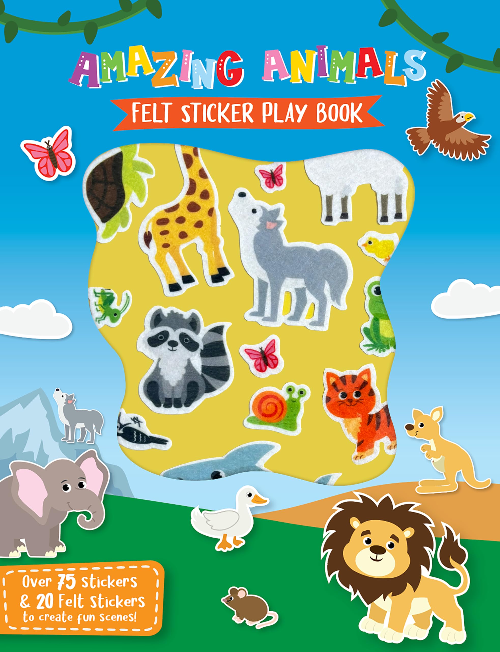 Little Hippo Books Amazing Animals | Interactive Sticker Activity Toddler Book for Kids and Baby | Animal Activity Books & Kids and Baby Books | Animal Baby Book with Felt Stickers and Activities Novels & Short Stories