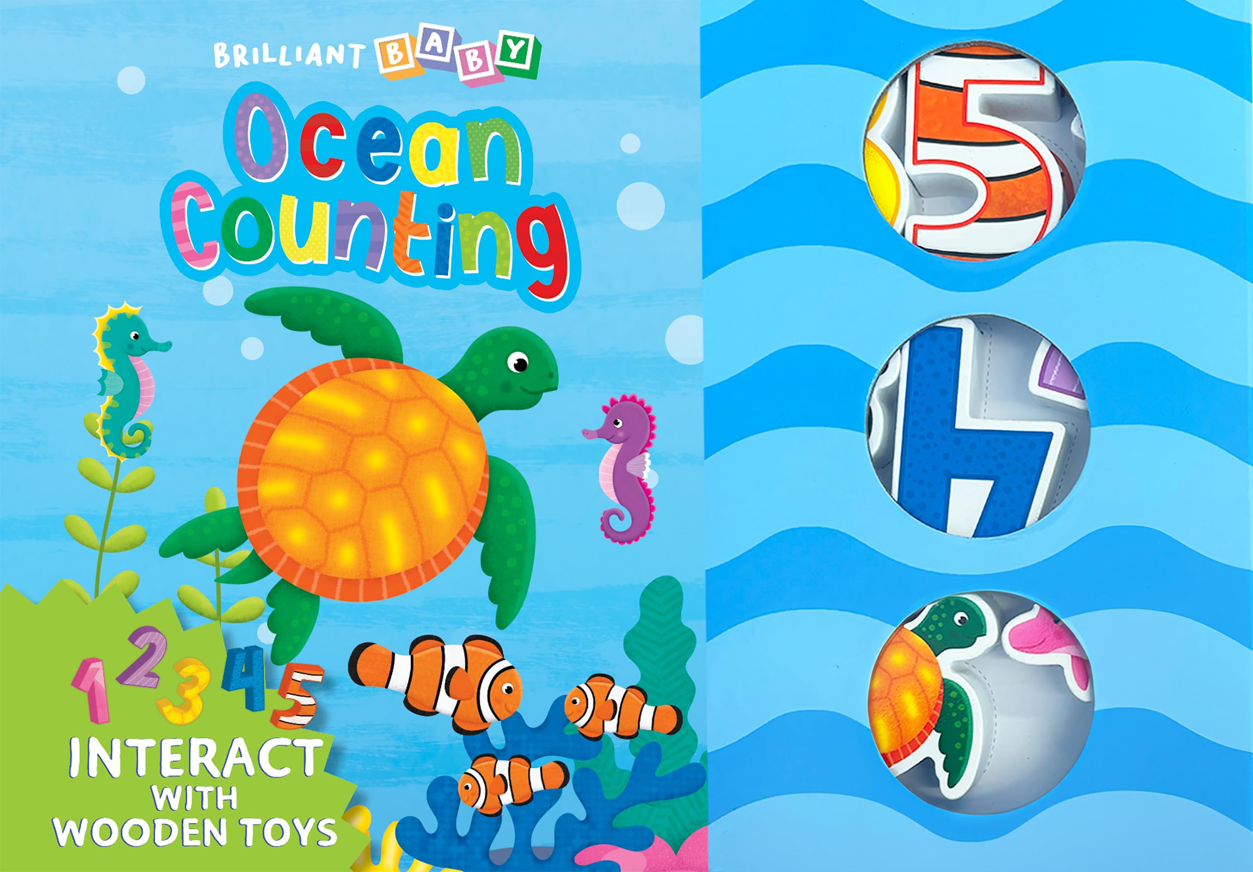 Little Hippo Books Ocean Counting | Interactive Toddler Books with Wooden Toys for Kids | Educational Counting Board Books & Kids Books | Ocean Counting Baby Book and Baby Toy Board Book Novels & Short Stories