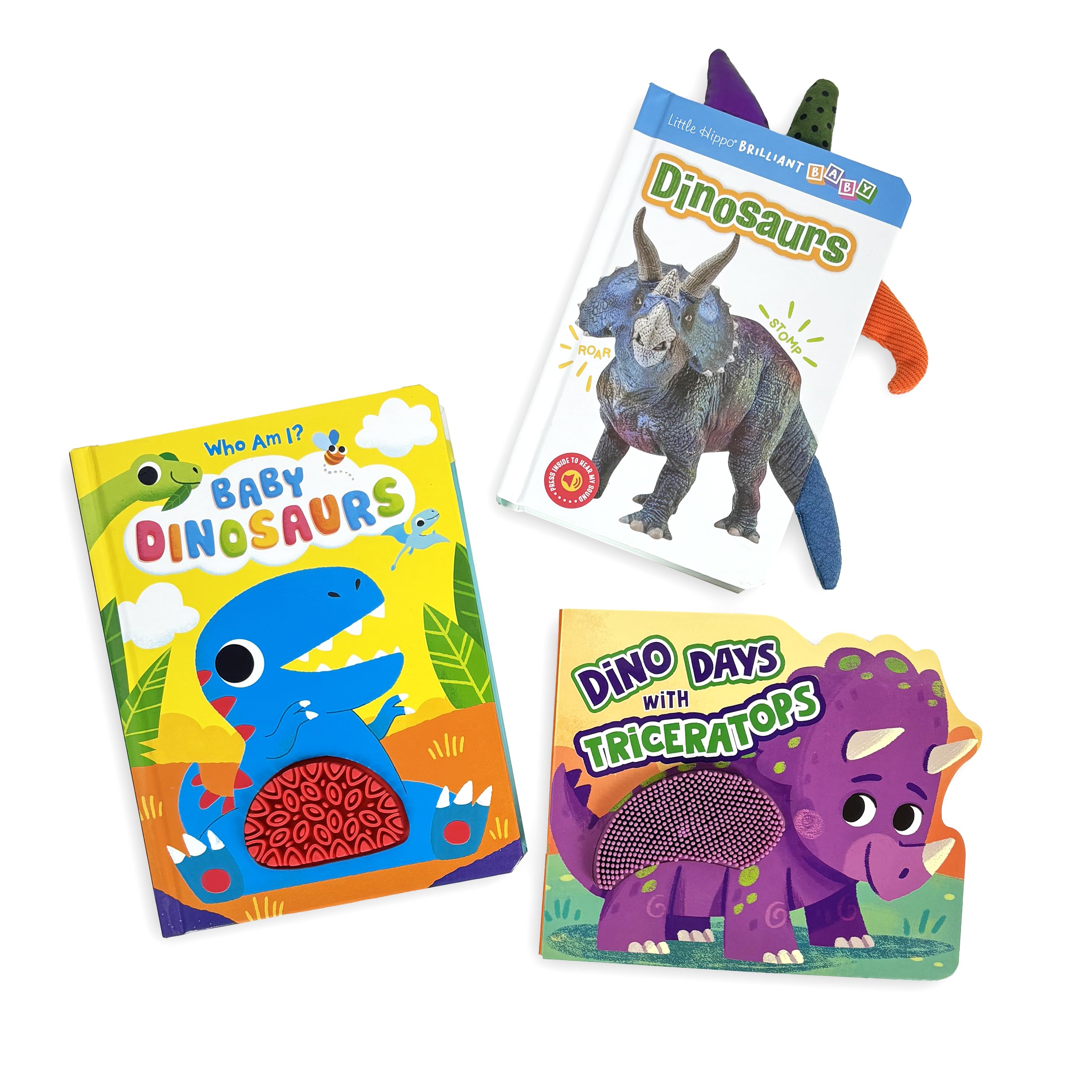Little Hippo Books Dinosaur Book Bundle | Children's Dinosaur Books | Touch and Feel Books for Toddlers & Baby Books | Best Kid's Books | Makes a Great Gift Children's books