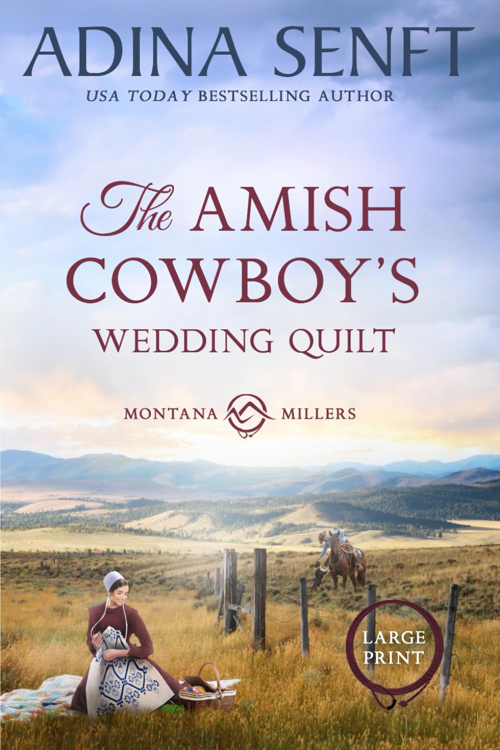 The Amish Cowboy's Wedding Quilt (Large Print) Contemporary literature