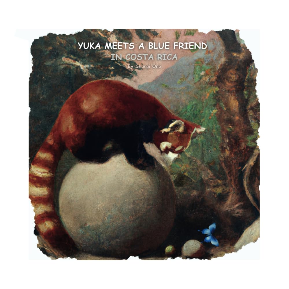 Yuka meets a blue friend in Costa Rica (Yuka the red panda) Travel
