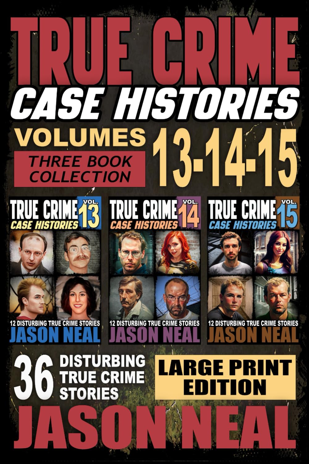 True Crime Case Histories - (Books 13, 14, & 15): 36 Disturbing Stories True Crime Stories: 12 Disturbing True Crime Stories of Murder and Mayhem ... Histories - Large Print Editions, Band 5) Law