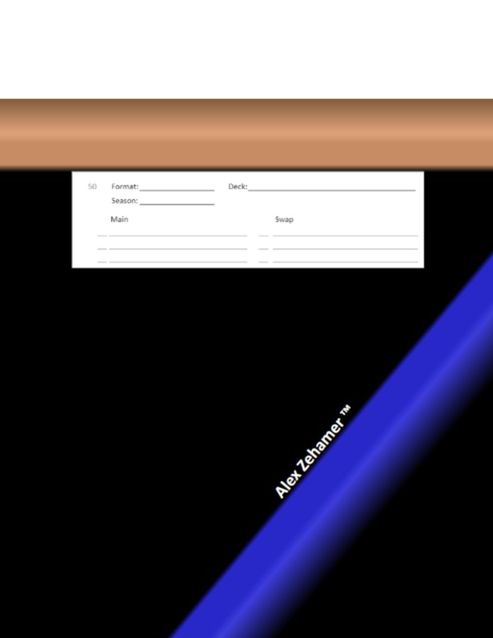 50 Deck List and Swap List Notebook Including Table of Contents Computer Science
