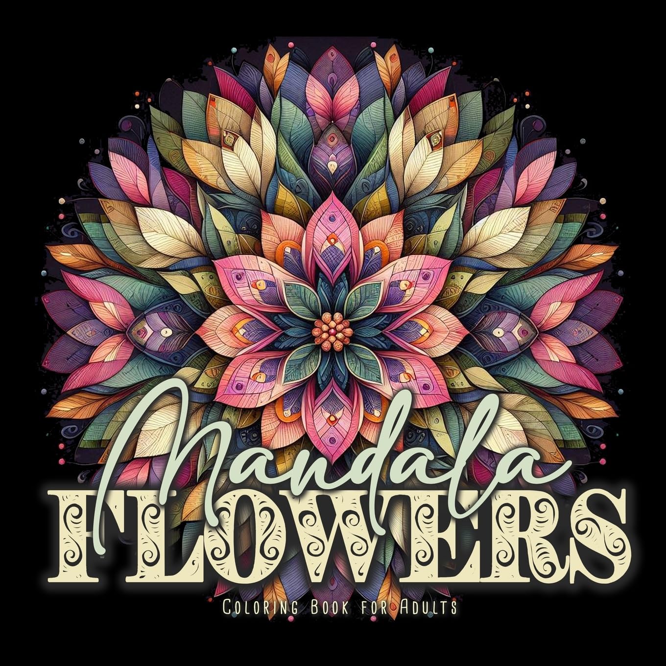 Mandala Flowers Coloring Book for Adults Hobbies & Crafts