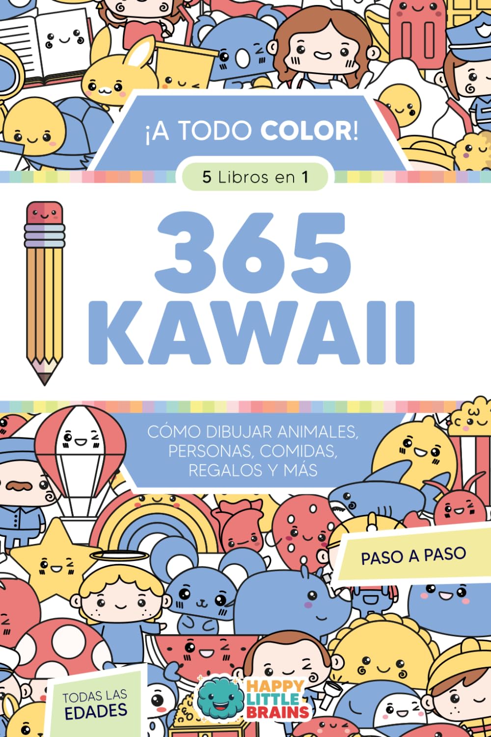 365 KAWAII: Cómo dibujar animales, personas, comida, regalos y más (5 libros en 1) ¡A todo color! (Mundo Kawaii, Band 6) Film, Art & Culture
