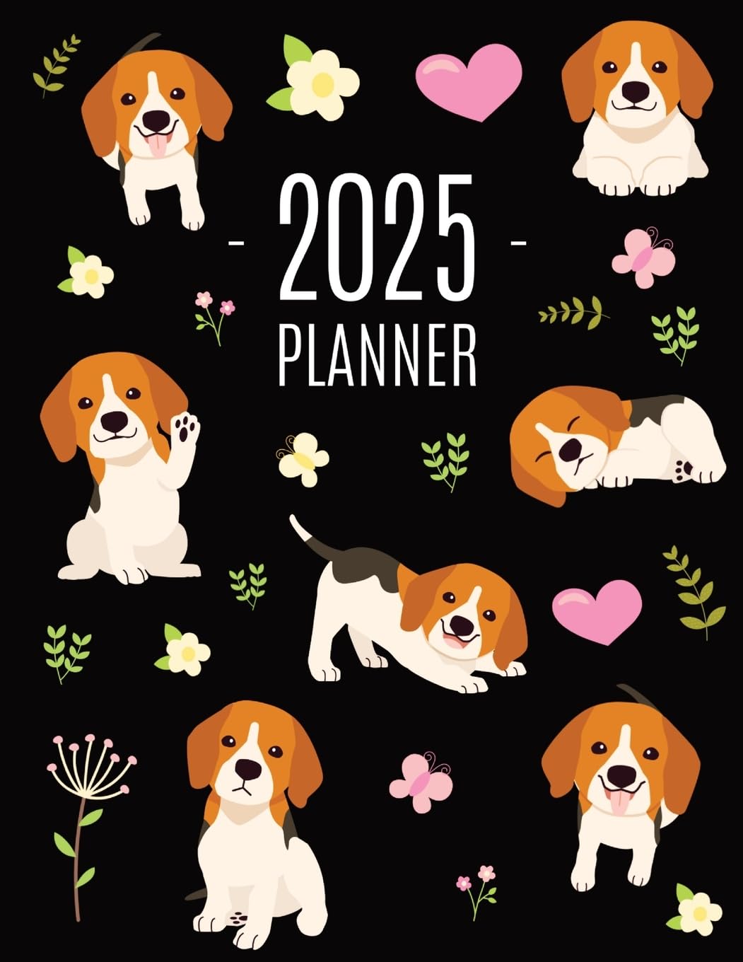 Beagle Planner 2025: Cute Daily Organizer (12 Months) | Pretty Scheduler With Friendly Pooch Pets