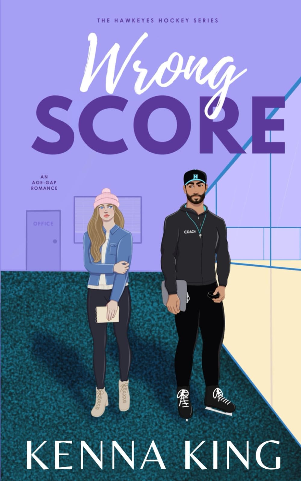 Wrong Score: An Age Gap Hockey Romance (The Hawkeyes Hockey Series, Band 9) Sports Romance