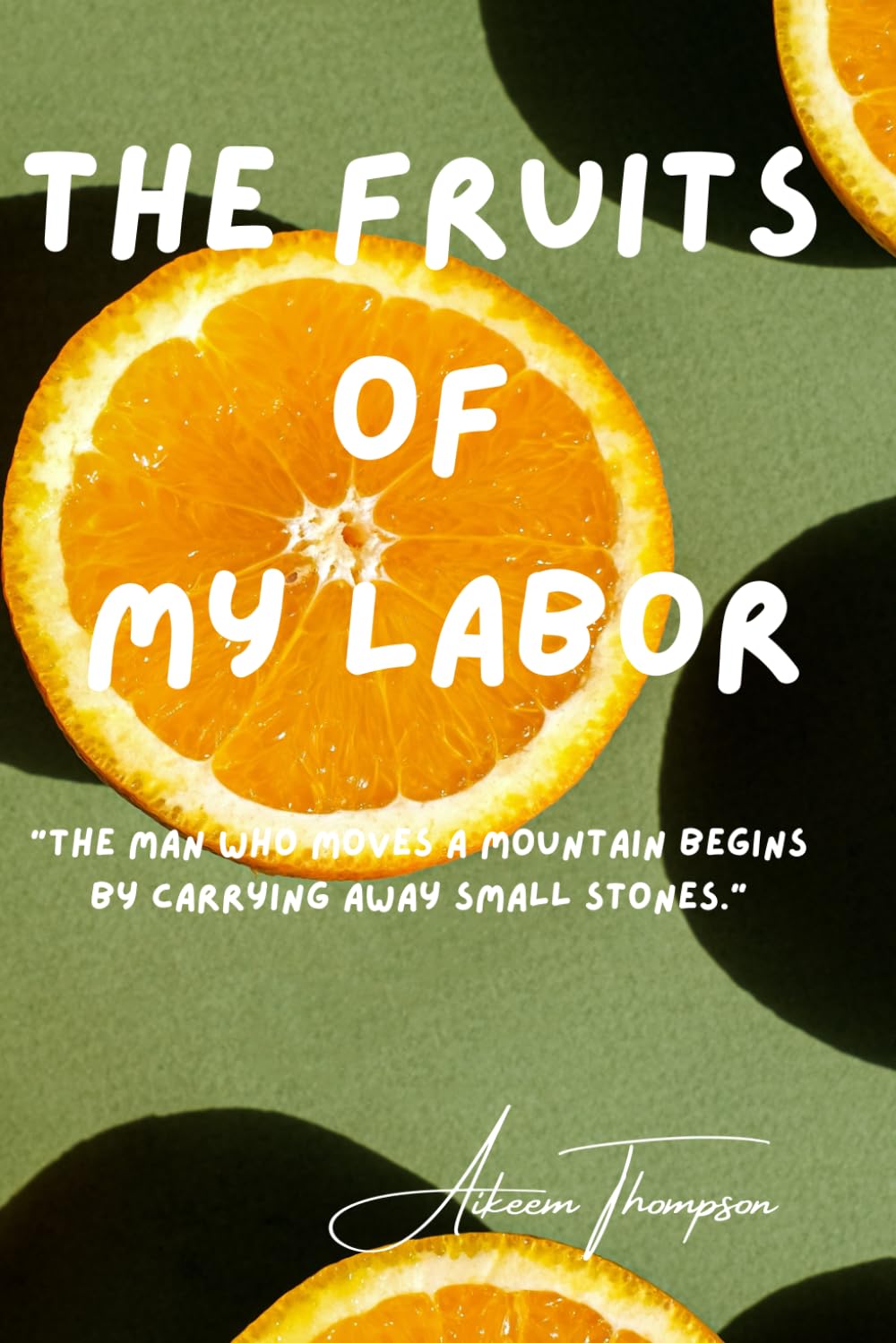 The Fruits Of My Labor: "The man who moves a mountain begins by carrying away small stones." Lifestyle