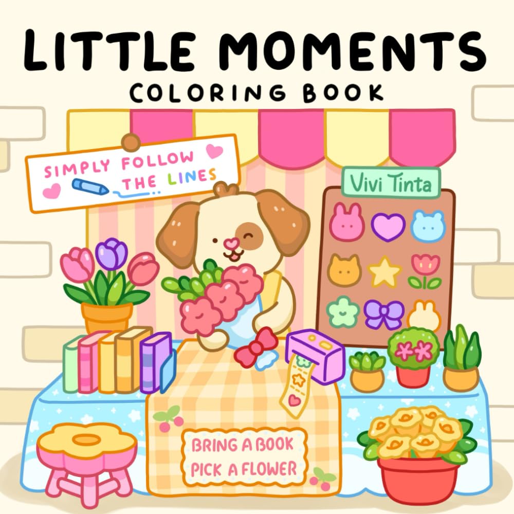 Little Moments: Color By Line Coloring Book for Adults & Teens with Vibrant Outlines for Calm and Cozy Days Film, Art & Culture