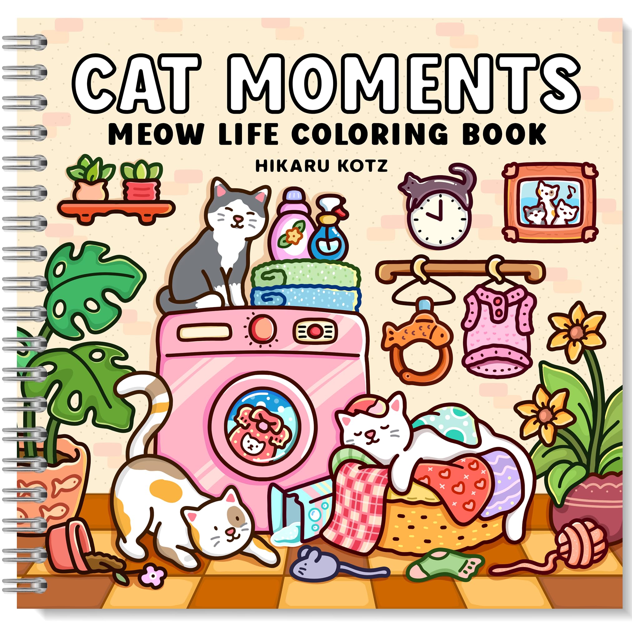 Cat Moments: Meow Life Coloring Book for Adults and Teens Books
