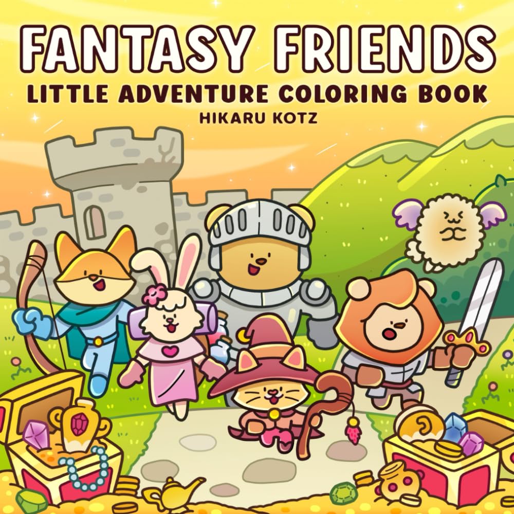 Fantasy Friends: Little Adventure Coloring Book for Adults and Teens Hobbies & Crafts