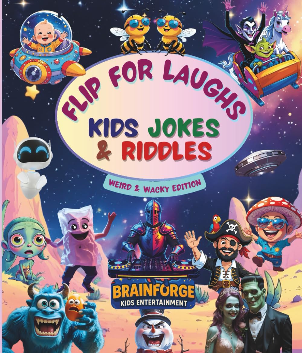 Flip for Laughs - Kids Jokes & Riddles - Weird & Wacky Edition: The Ultimate Kids Joke Book: 100+ illustrations of Wacky Jokes, Riddles and Puns for Ages 6-12 Manga