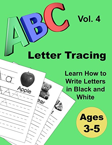 ABC Letter Tracing: Learn How to Write Letters in Black and White (Volume 4, Band 4) Learning & Reference
