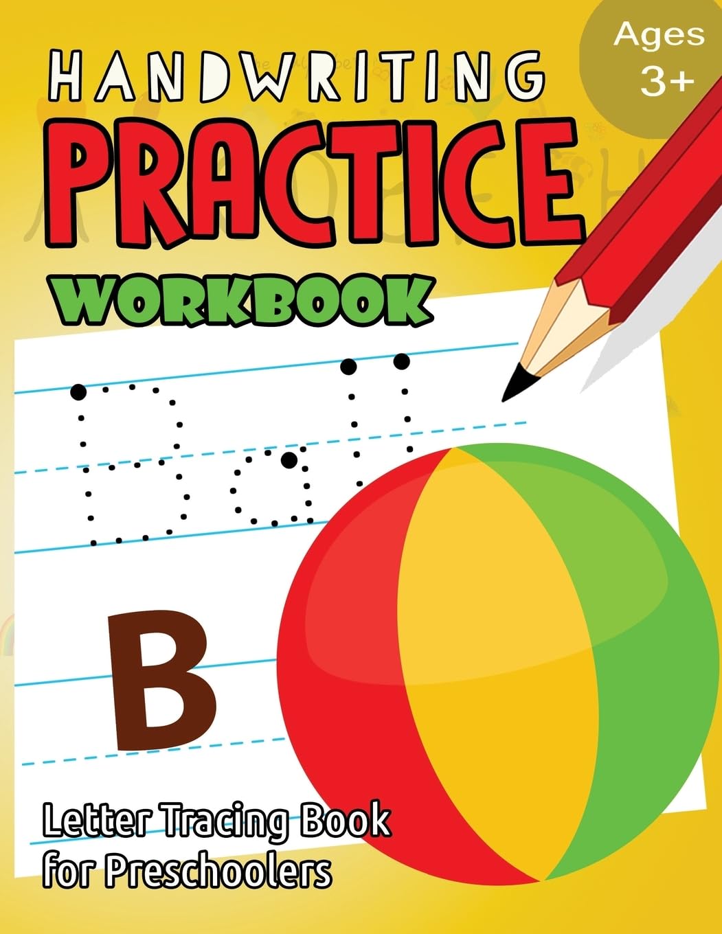 Handwriting Practice Workbook Age 3+: tracing letters and numbers for preschool,Language Arts & Reading For Kids Ages 3-5 (Workbook at Home, Band 2) Reading Aloud & Learning to Read