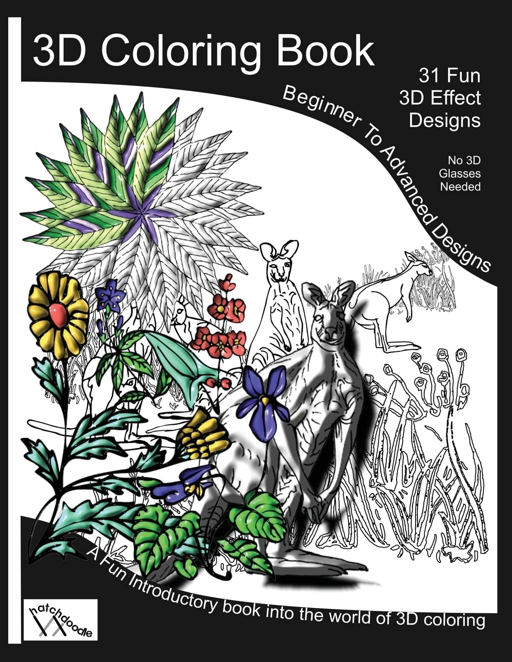 3D Coloring Book: 3D-Shaded Coloring Pages. No Glasses Needed. (Hatchdoodle 3D, Band 1) Film, Art & Culture