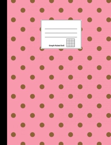 Light Pink & Gold Polka Dot Composition Notebook: Graph Ruled 5x5, Softcover, 100 sheets/200 pages, 9 3/4" x 7 1/2" (24.7 cm x 19 cm) book