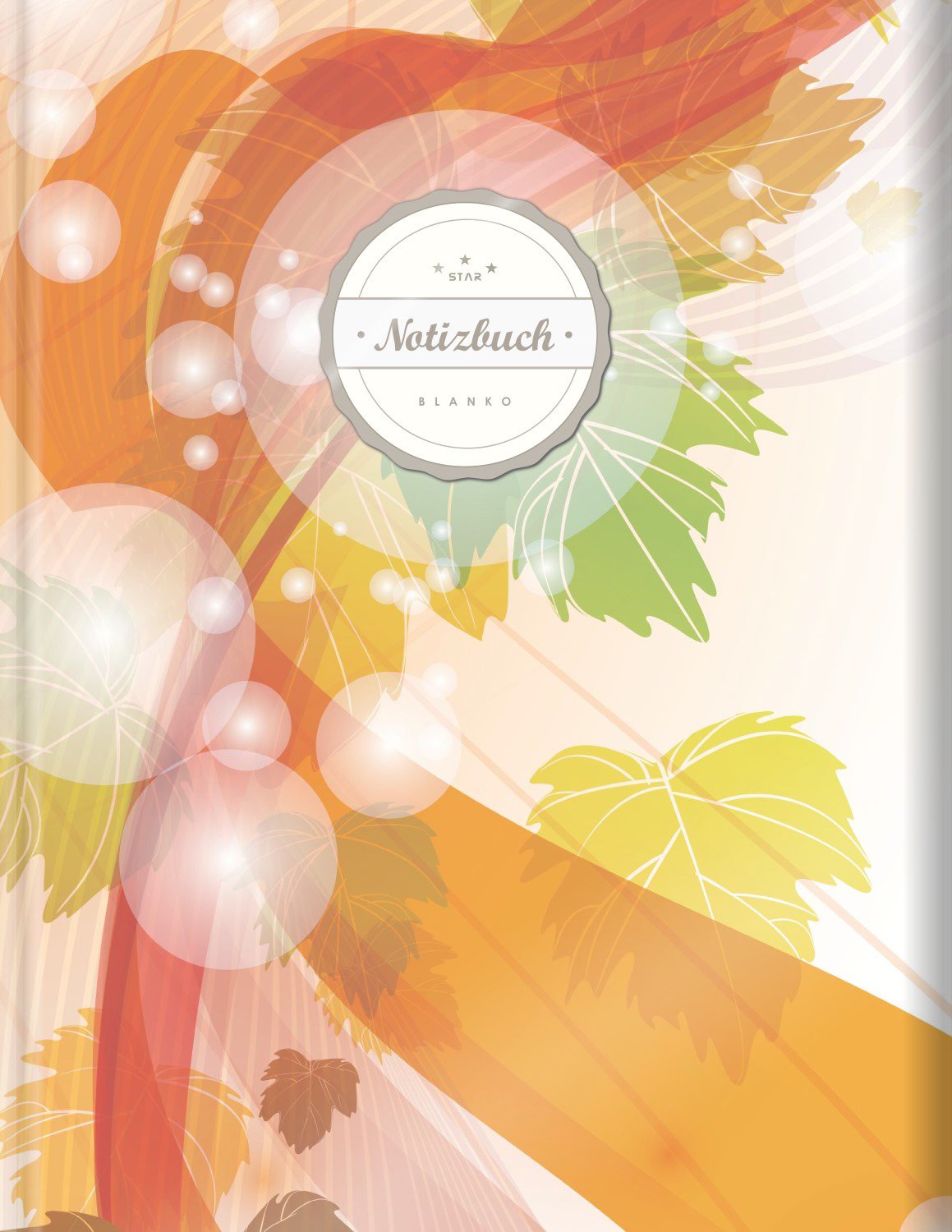 Blanko Notizbuch (©Star, A4, 156 Seiten, Softcover) || Mit Register + Seitenzahlen || Leeres Notizbuch zum Selbstgestalten, Zeichenbuch, Skizzenbuch, Tagebuch, Blankobuch, „Herbstlich“ Film, Art & Culture