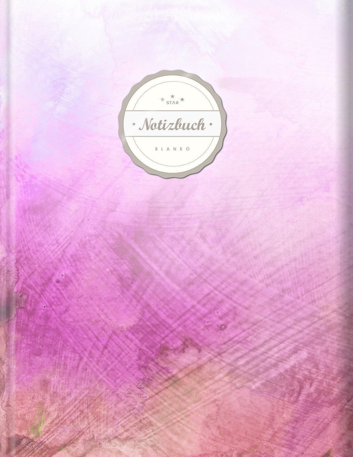 Blanko Notizbuch (©Star, A4, 156 Seiten, Softcover) || Mit Register + Seitenzahlen || Leeres Notizheft zum Selbstgestalten, Zeichenbuch, Skizzenbuch, Blankobuch, Malbuch „Wischtechnik“ Learning & Reference