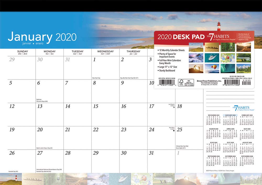 The 7 Habits of Highly Effective People 2020 Desk Pad Self-help