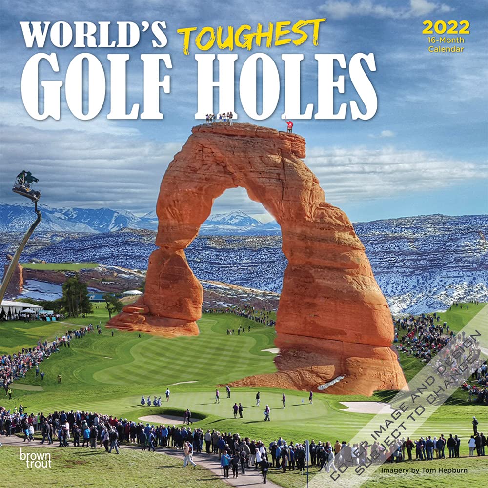 World's Toughest Golf Holes 2022 12 x 12 Inch Monthly Square Wall Calendar, Outdoor Sport Calendars