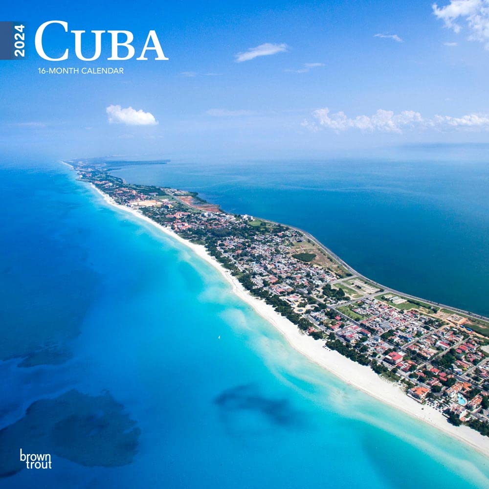 Cuba | 2024 12 x 24 Inch Monthly Square Wall Calendar | BrownTrout | Travel Scenic Caribbean Travel Guides