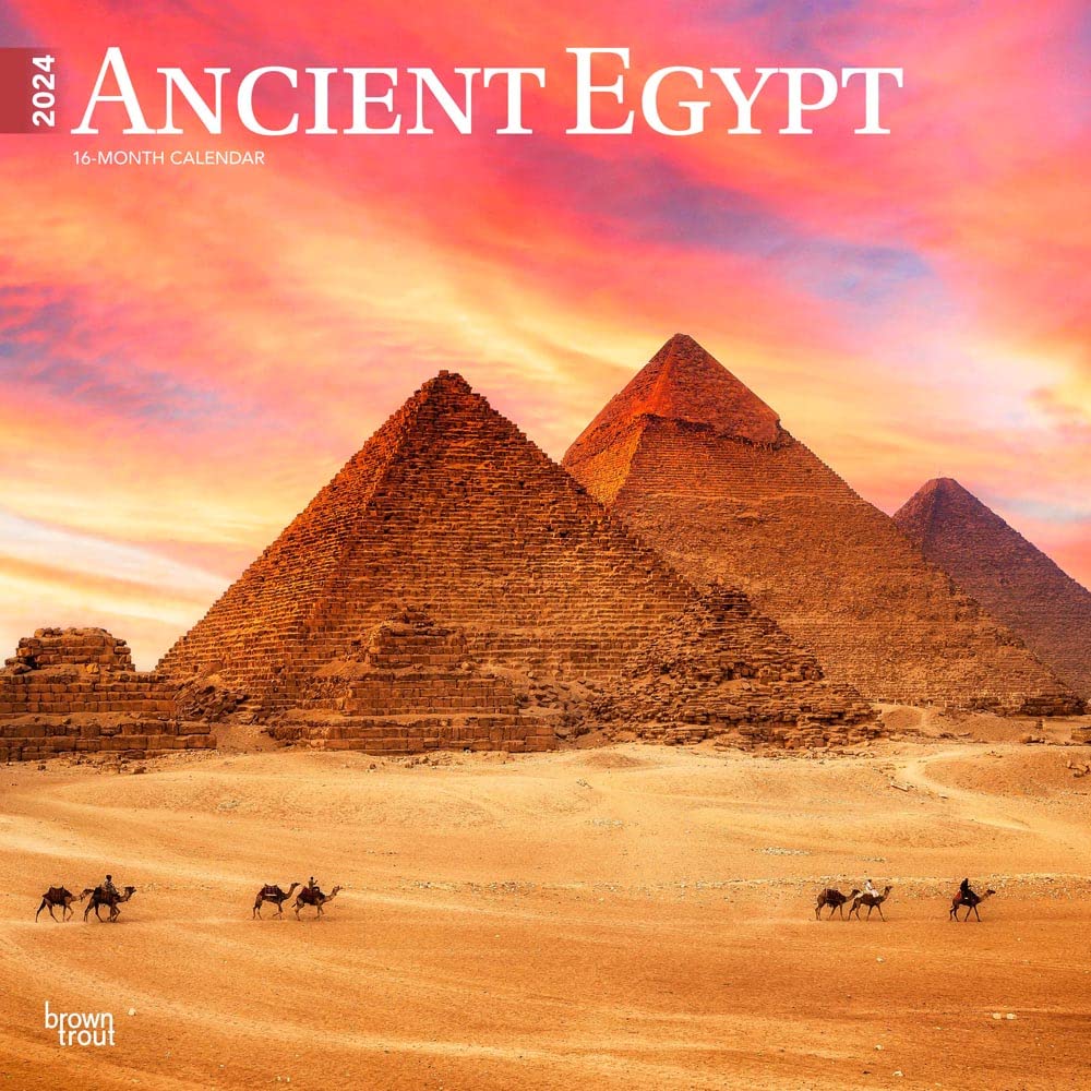 Ancient Egypt | 2024 12 x 24 Inch Monthly Square Wall Calendar | BrownTrout | Travel Pyramids Pharaohs Social Sciences