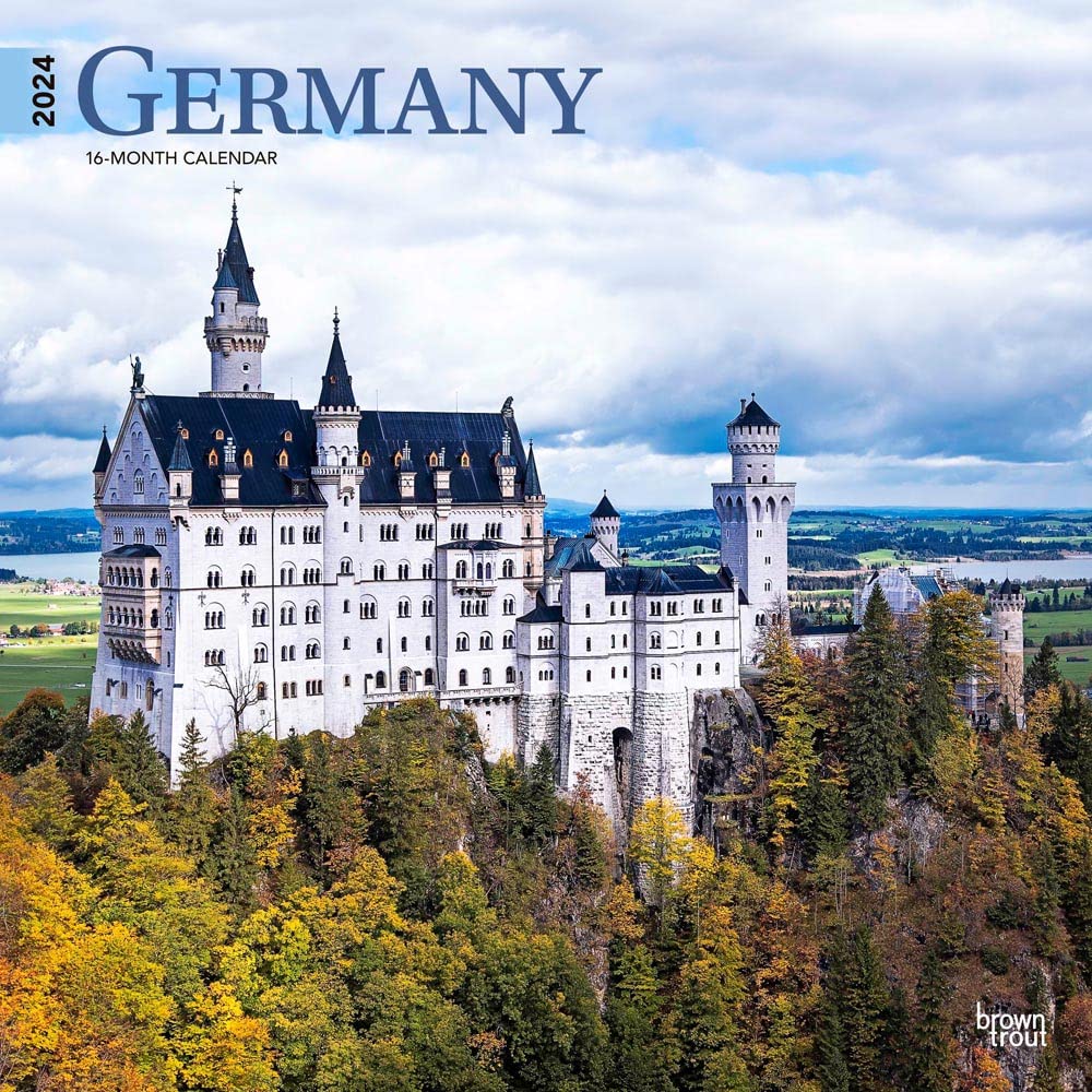 Germany | 2024 12 x 24 Inch Monthly Square Wall Calendar | BrownTrout | Travel Europe Berlin Munich Books