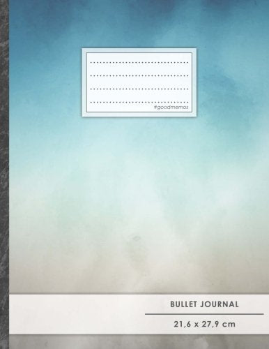 Bullet Journal • A4-Format, 100+ Seiten, Soft Cover, Register, „Verwaschen“ • Original #GoodMemos Dot Grid Notebook • Perfekt als Tagebuch, Zeichenbuch, Kalligraphie Buch Self-help