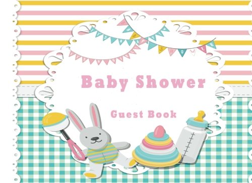 Baby Shower Guest Book: jovial funny Rabbit Parents & Children