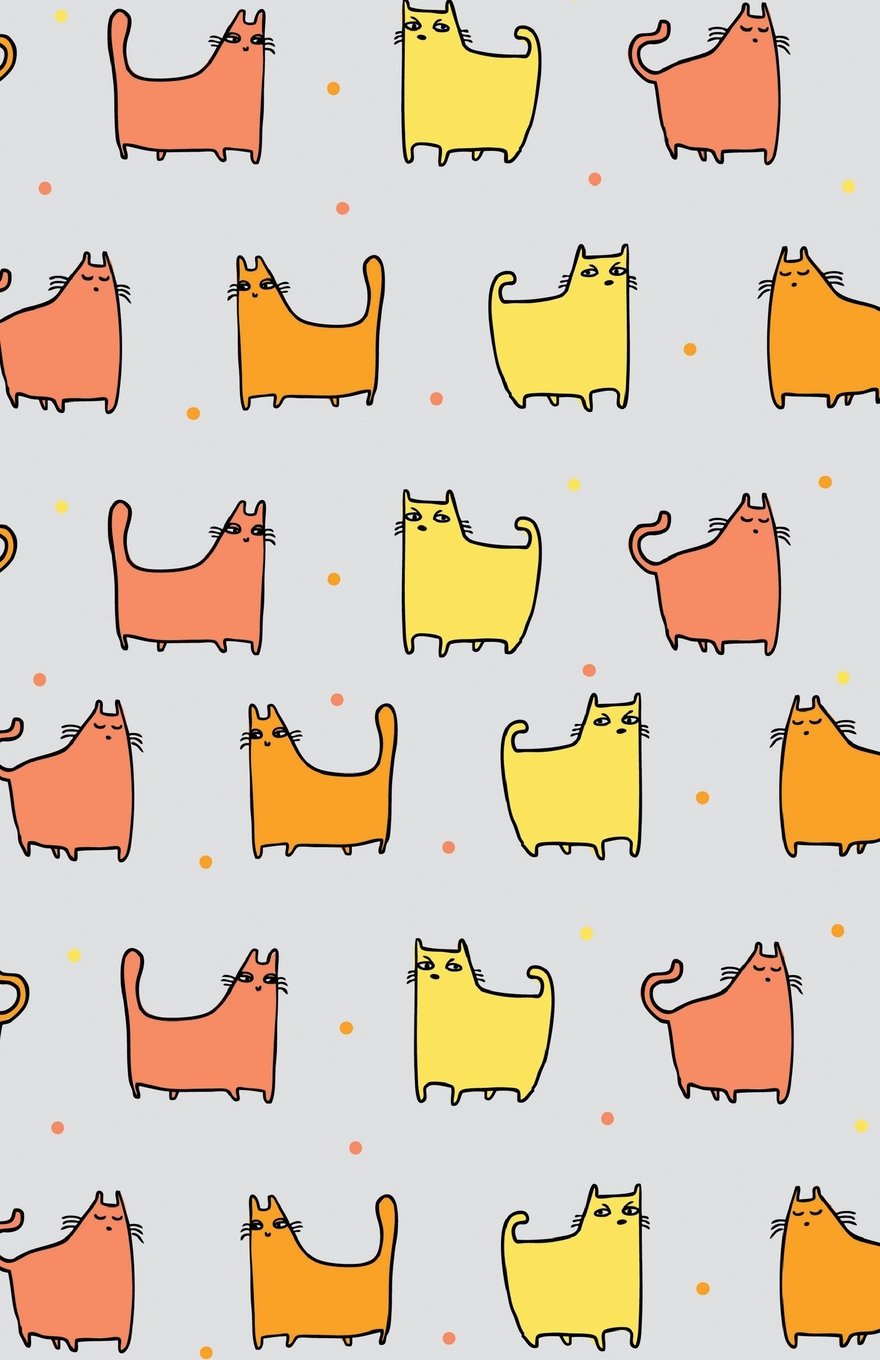 Journal Notebook For Cat Lovers - Funny Cat Pattern In Citrus: Blank Journal To Write In, Unlined For Journaling, Writing, Planning and Doodling, For ... Carry Size (Blank Journal Notebook, Band 24) Self-help
